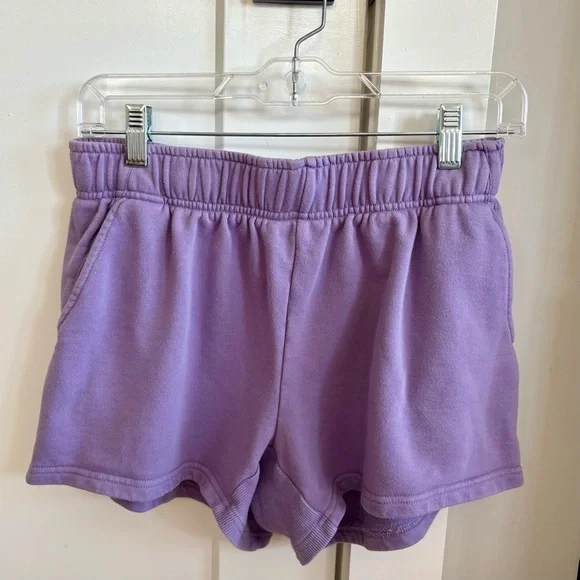 GUC Basin + Range Women’s French Terry Sweat Shorts in lavender (100% cotton) - Picture 2 of 12